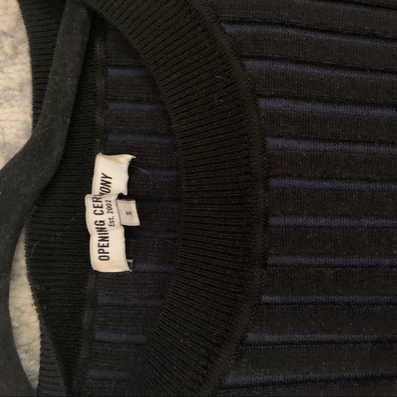 Opening Ceremony BLUE/BLACK NWOT Asymmetrical Knit Tunic - Picture 9 of 9